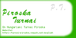 piroska turnai business card